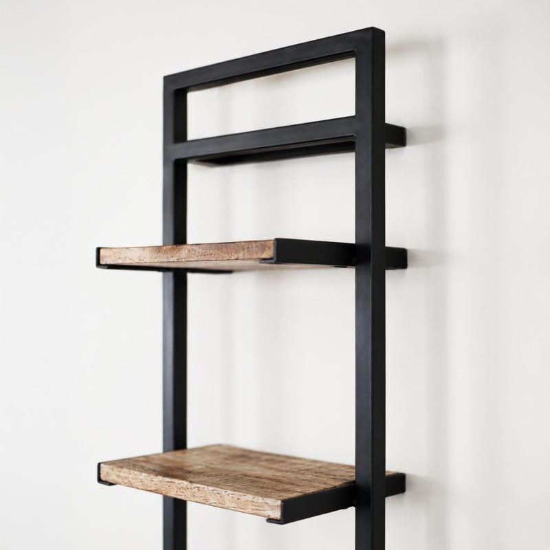 Houten en metalen rek 30 x 95 - Selfsh