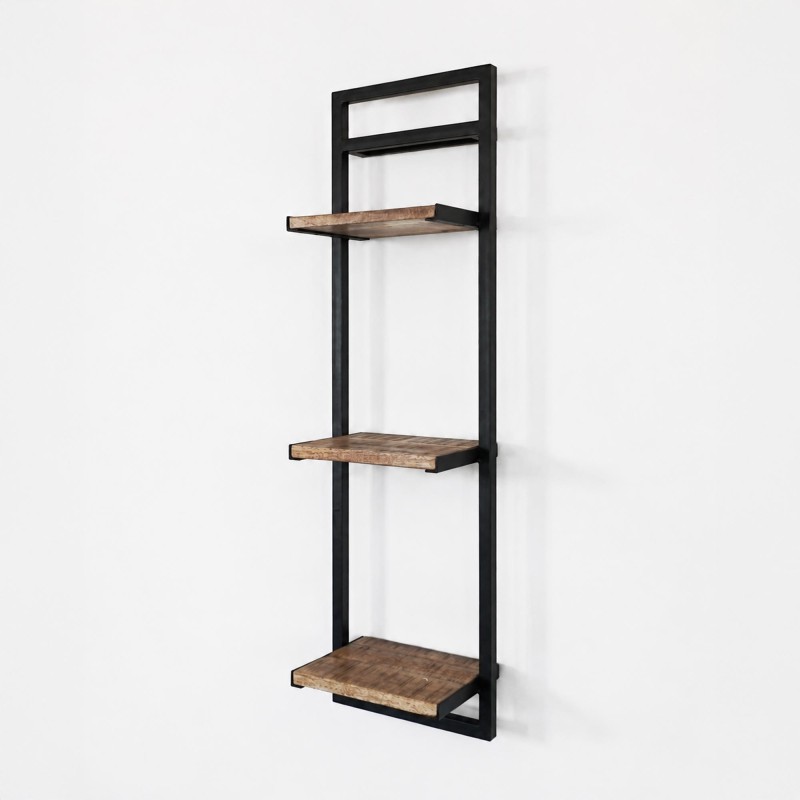 Houten en metalen rek 30 x 95 - Selfsh