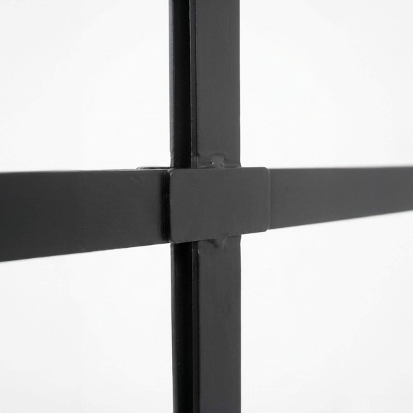 Industriële spiegel design zwart 120 x 100 cm
