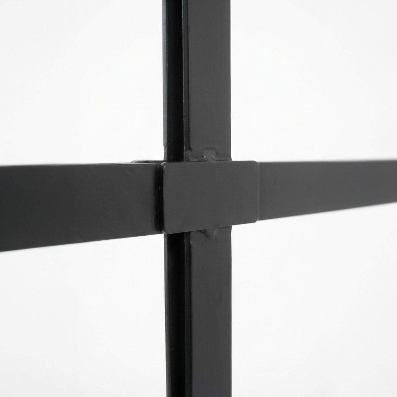 Industriële spiegel design zwart 120 x 100 cm