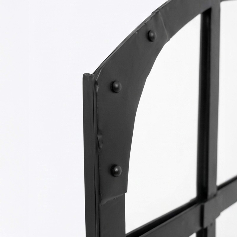 Industriële spiegel design zwart 120 x 100 cm