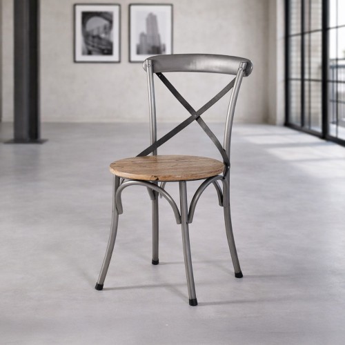 Bistro stoel hout en metaal