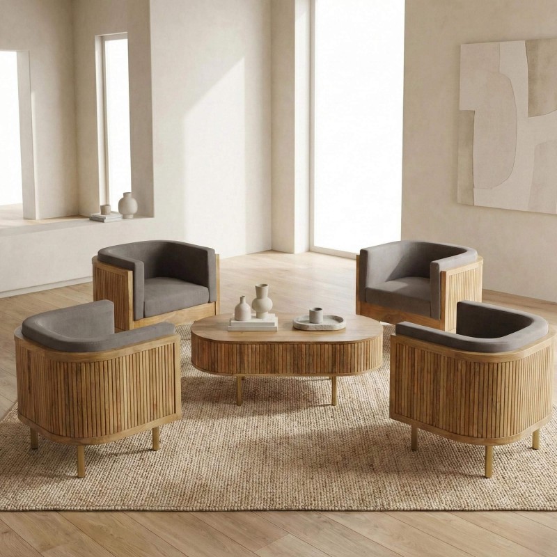 Massief houten fauteuil - Umami