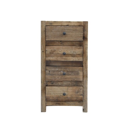 Ladekast in donker, ruw oud hout - Antique