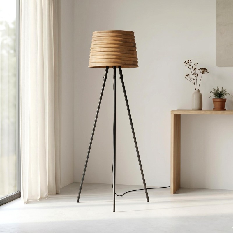 Vloerlamp van natuurlijk hout - Nomade