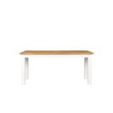 Uitschuifbare witte eettafel in massief grenenhout - Mayfield
