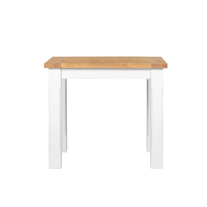 Vierkante witte eettafel in massief grenenhout - Mayfield