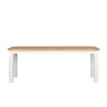 Eettafel in wit en houtkleurig massief grenenhout - Mayfield