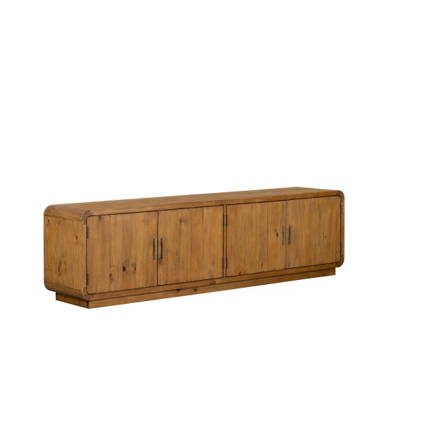 Tv-meubel in natuurlijk massief grenenhout 200 cm - Valdora