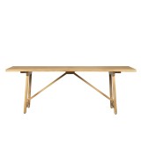 Eettafel in natuurlijk massief grenenhout - Ashford