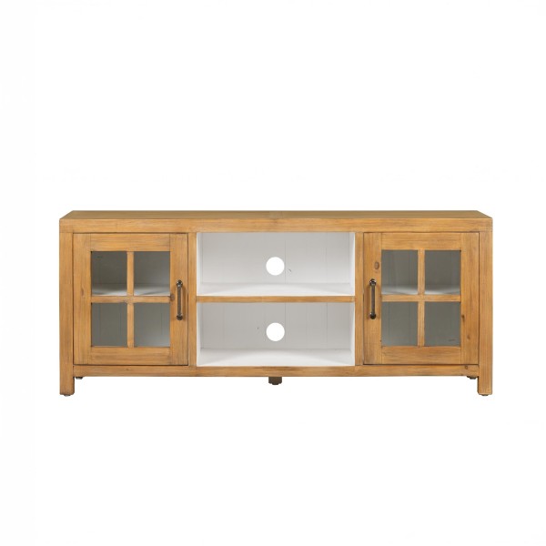 Tv-meubel in natuurlijk massief grenenhout 160 cm - Ashford