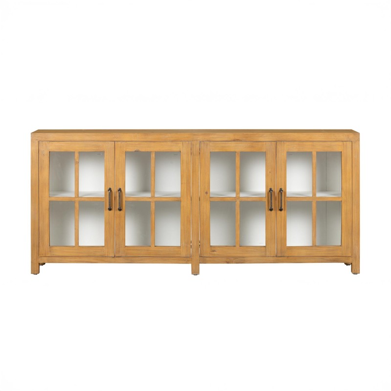 Dressoir in natuurlijk massief grenenhout 210 cm - Ashford