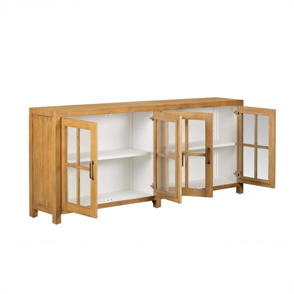 Dressoir in natuurlijk massief grenenhout 210 cm - Ashford
