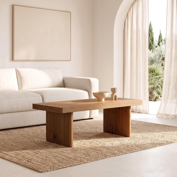 Salontafel in natuurlijk massief grenenhout - Valdora
