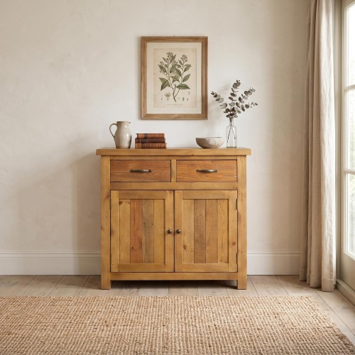 Buffetkast in natuurlijk massief grenenhout 100 cm - Richwood