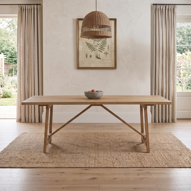 Eettafel in natuurlijk massief grenenhout - Ashford