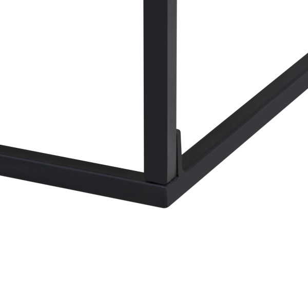 Salontafel in massief mangohout met metalen frame