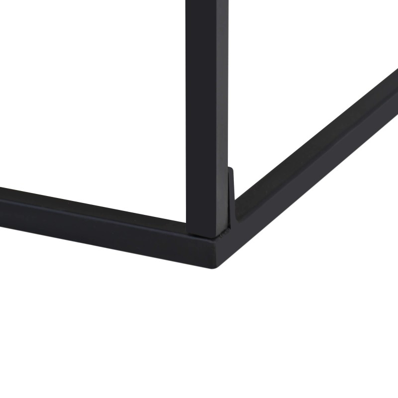 Salontafel in massief mangohout met metalen frame