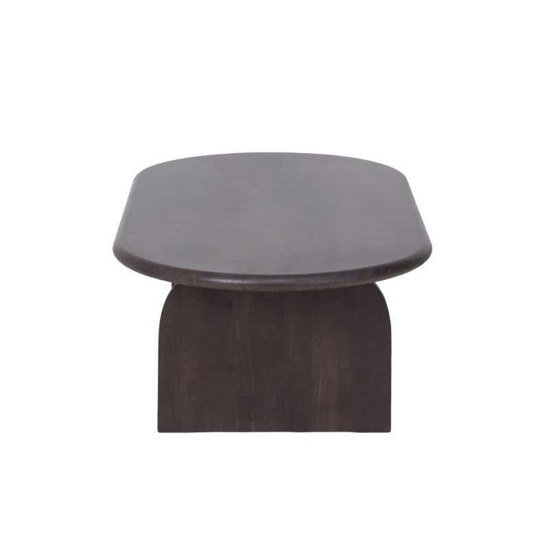 Moderne ovale salontafel van massief hout 140 cm - Enoa