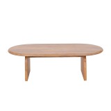 Moderne ovale salontafel van massief hout 140 cm - Enoa
