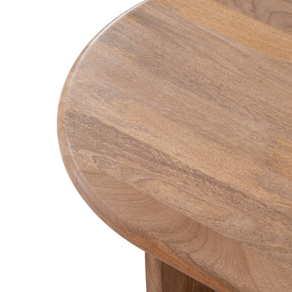Moderne ovale salontafel van massief hout 140 cm - Enoa