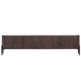 Modern tv-meubel van massief hout 200 cm (hangend of staand) - Sohana
