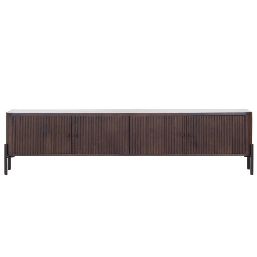 Modern tv-meubel van massief hout 200 cm (hangend of staand) - Sohana