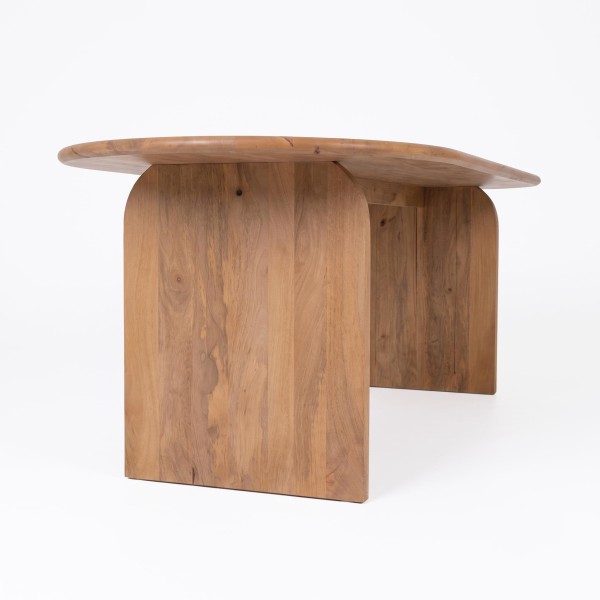 Moderne ovale eettafel van massief hout 220 cm - Enoa