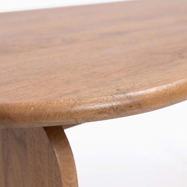 Moderne ovale eettafel van massief hout 220 cm - Enoa