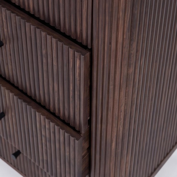 Moderne kast van bruin massief hout - Sohana