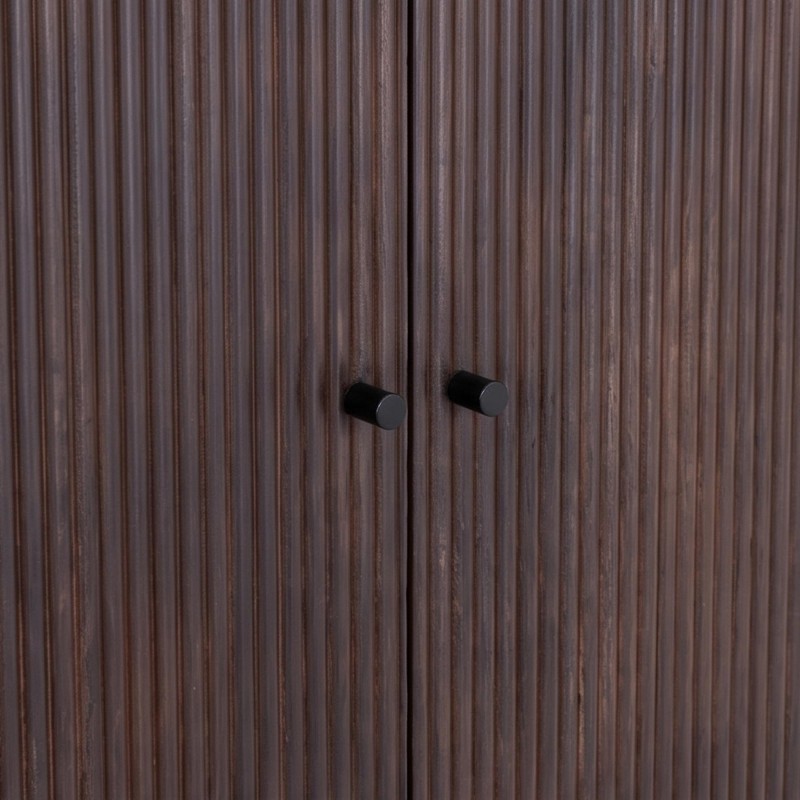 Moderne kast van bruin massief hout - Sohana