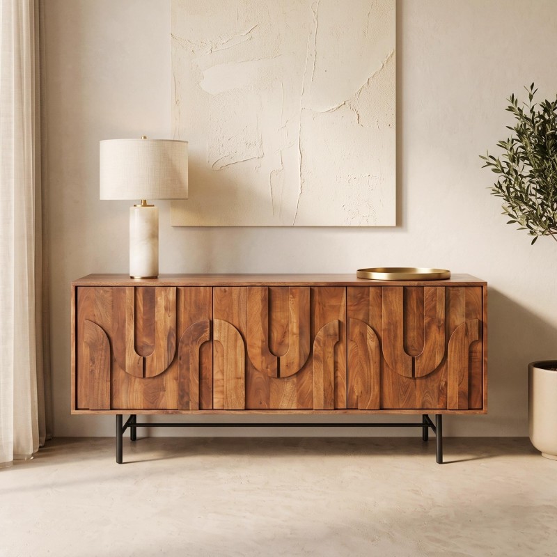 Massief mango dressoir 160 cm - Flow