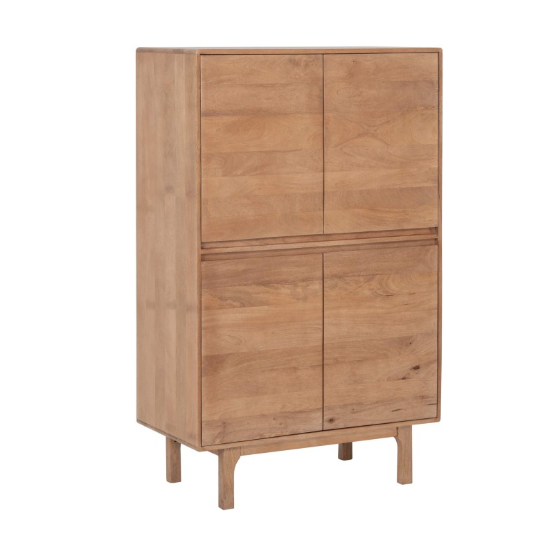 Opbergkast van naturel massief hout 90 cm - Ivar