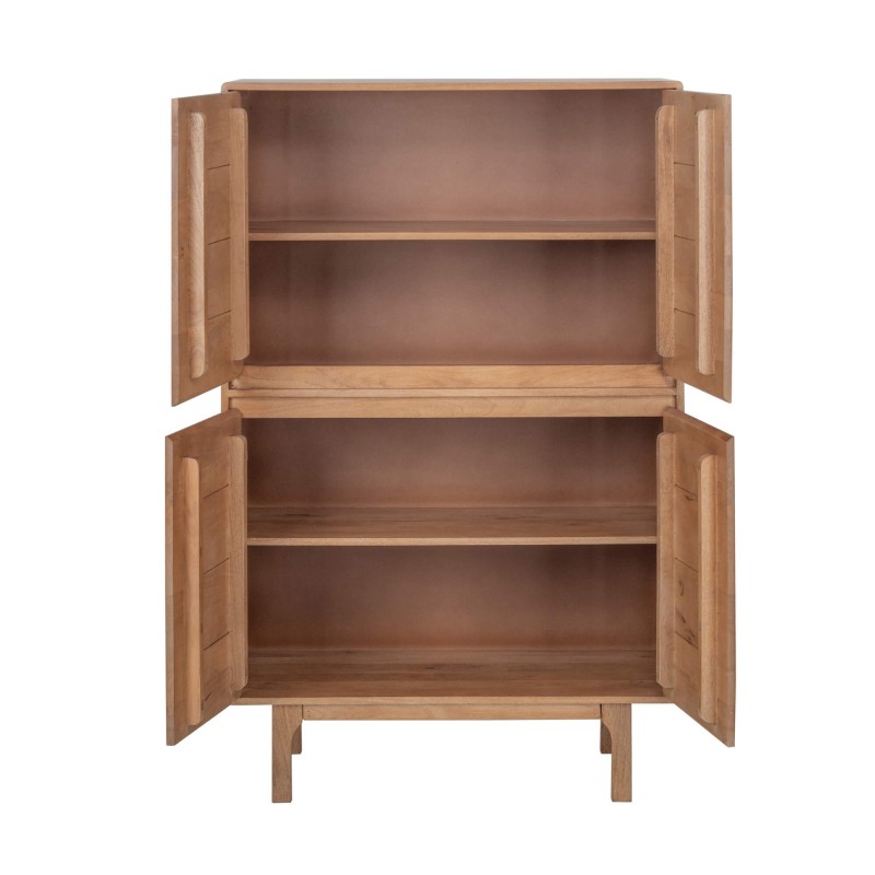 Opbergkast van naturel massief hout 90 cm - Ivar