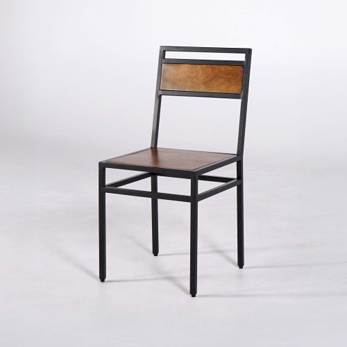 Houten en metalen stoel - Jen