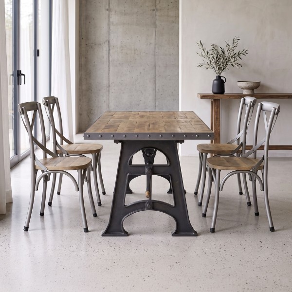 Bistro stoel hout en metaal