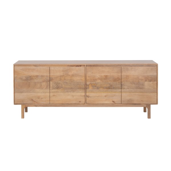 Dressoir van naturel massief hout 200 cm - Ivar