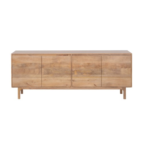 Dressoir van naturel massief hout 200 cm - Ivar