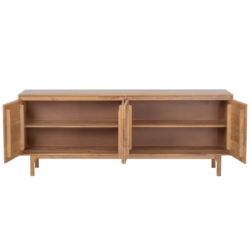 Dressoir van naturel massief hout 200 cm - Ivar