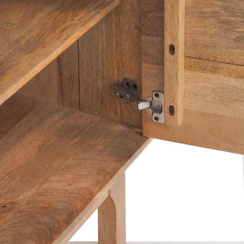 Dressoir van naturel massief hout 200 cm - Ivar
