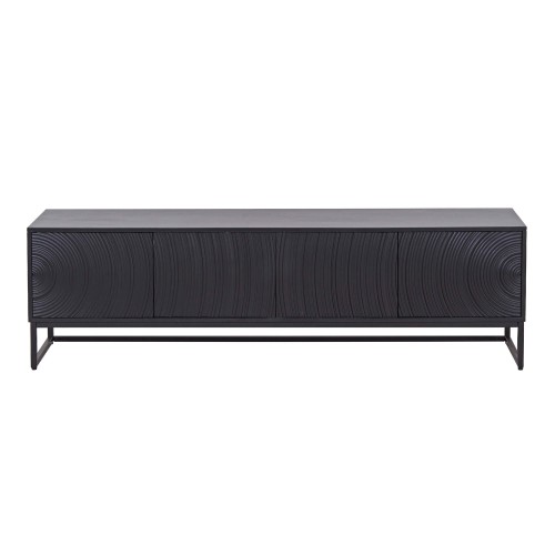 Modern design tv-meubel van zwart massief hout 170 cm - Radian