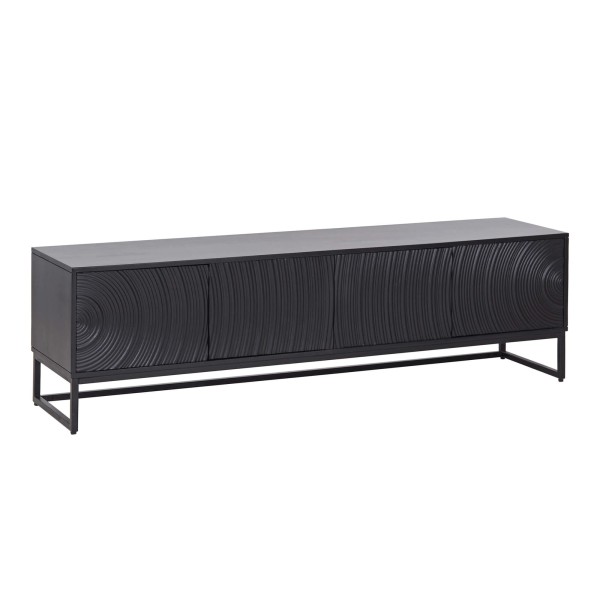 Modern design tv-meubel van zwart massief hout 170 cm - Radian