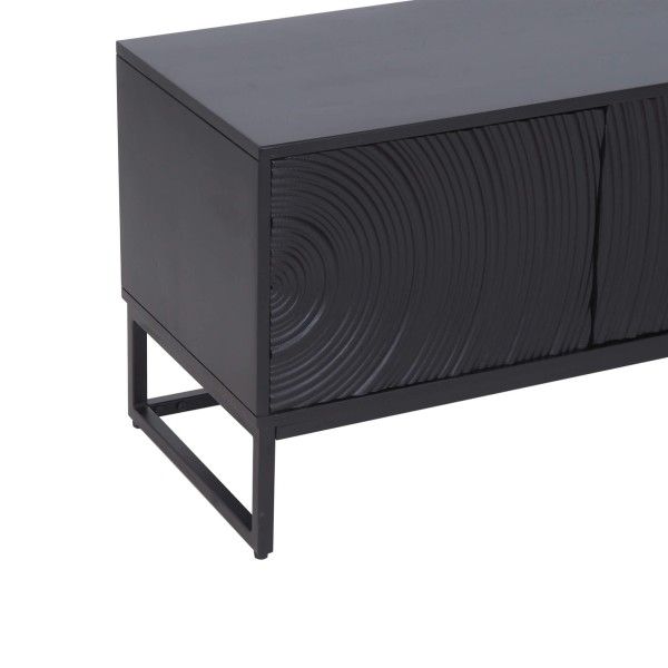 Modern design tv-meubel van zwart massief hout 170 cm - Radian