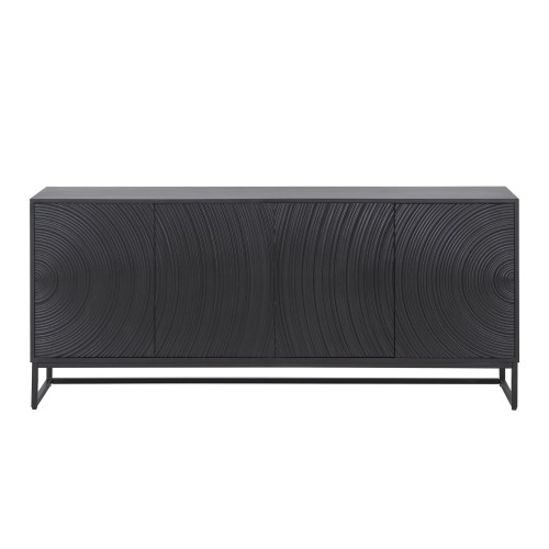 Modern design dressoir van zwart massief hout 170 cm - Radian