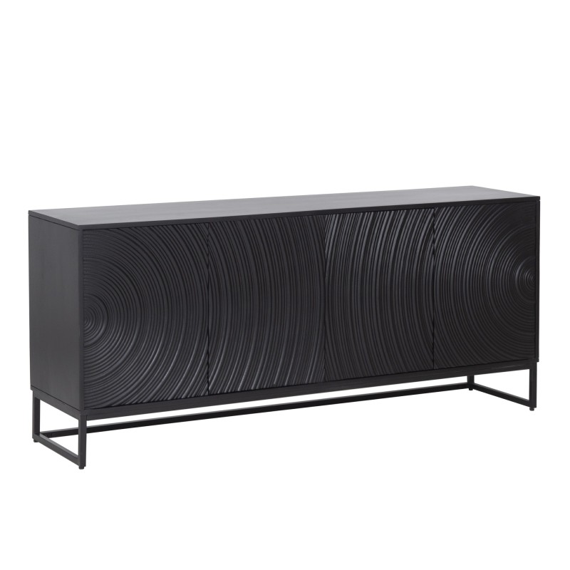 Modern design dressoir van zwart massief hout 170 cm - Radian
