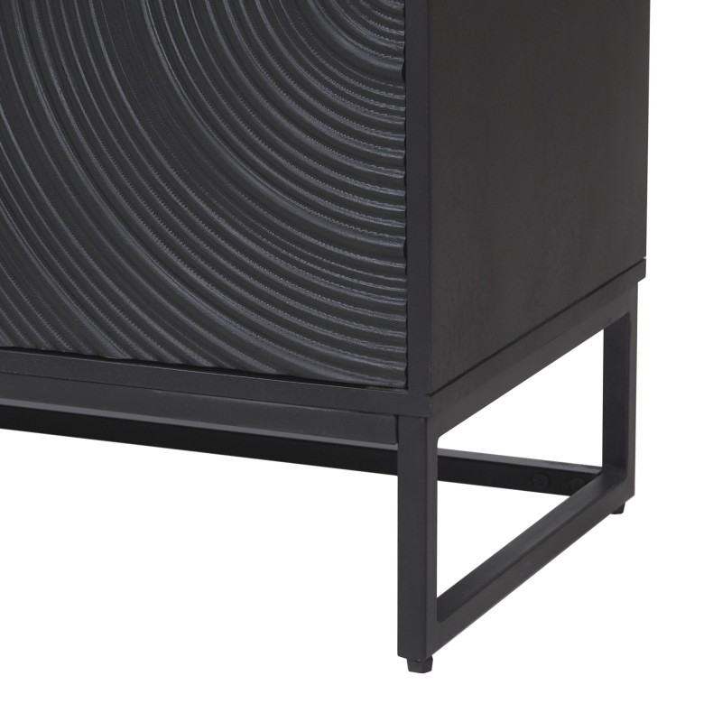 Modern design dressoir van zwart massief hout 170 cm - Radian