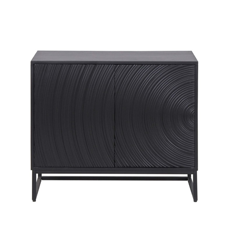 Modern design dressoir van zwart massief mangohout - 85 cm - Radian