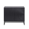 Modern design dressoir van zwart massief mangohout - 85 cm - Radian