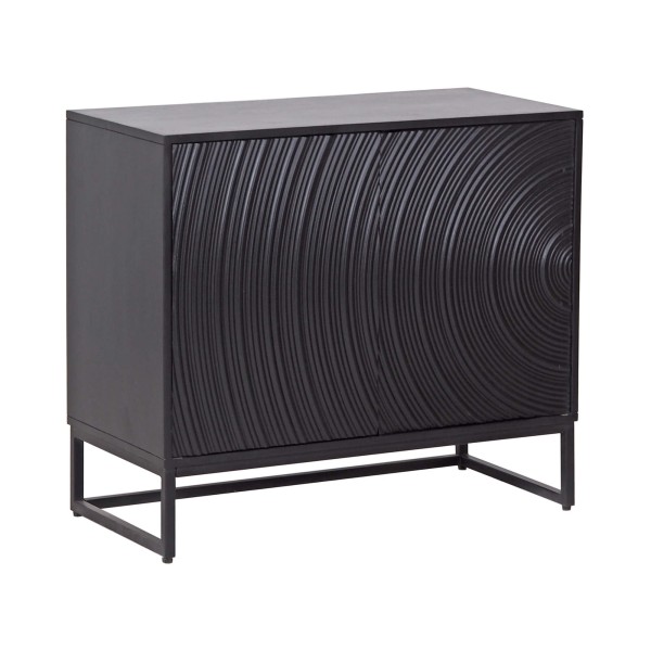 Modern design dressoir van zwart massief mangohout - 85 cm - Radian