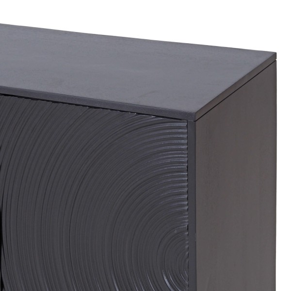 Modern design dressoir van zwart massief mangohout - 85 cm - Radian